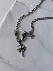 クロスムーンボールドネックレス necklace oh-kim 