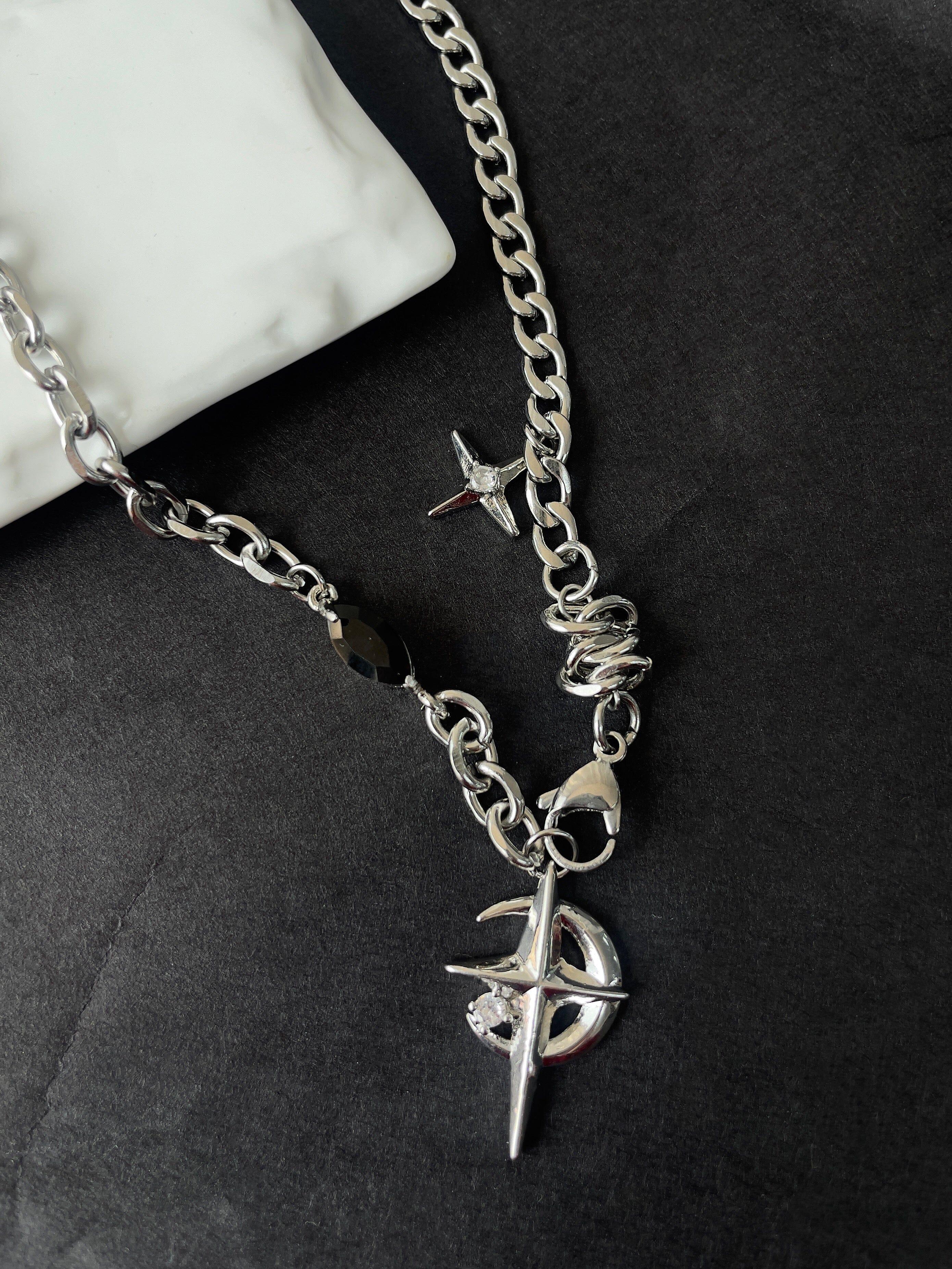 クロスムーンボールドネックレス necklace oh-kim 