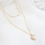 Layered Pearl ネックレス necklace bling moon 