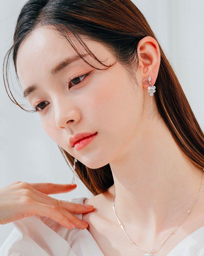 Leaf Unbalanced Silver ピアス Earrings soo&soo 