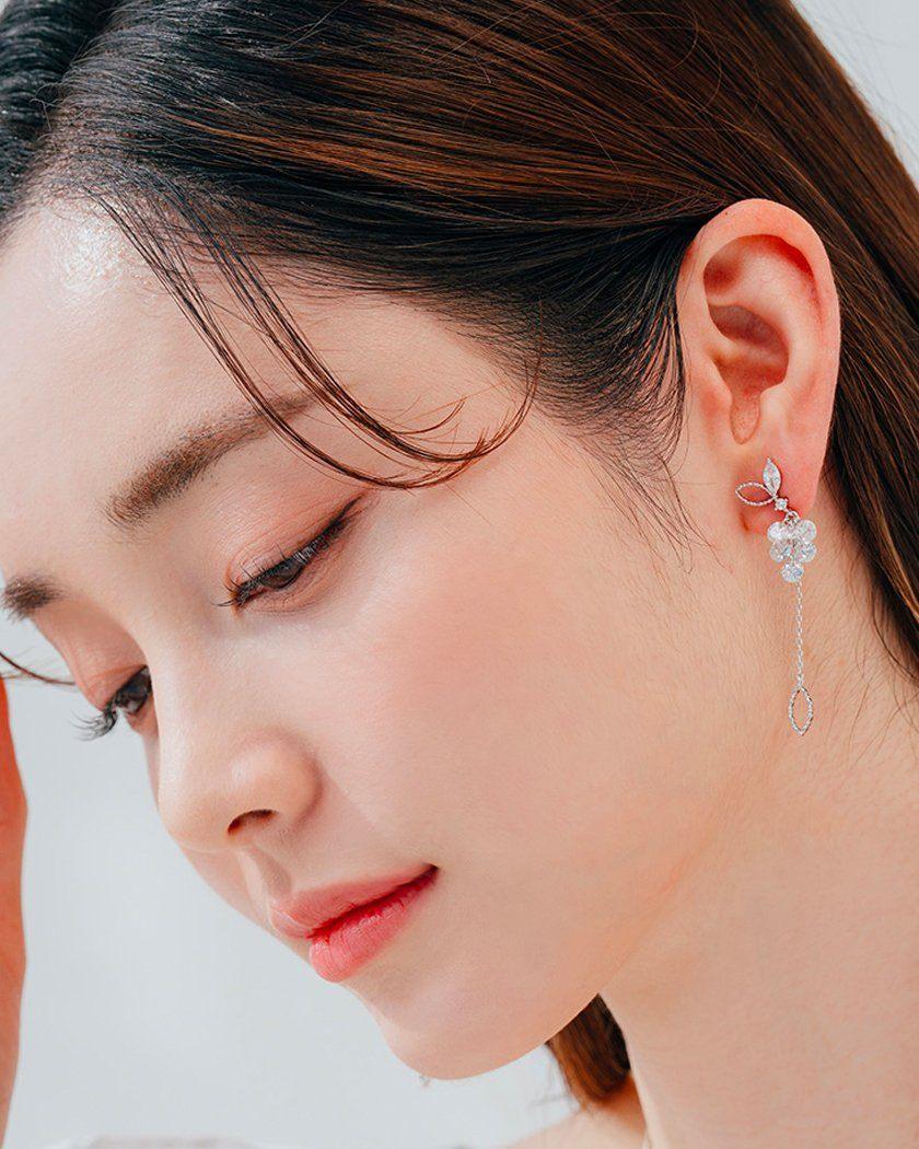 Leaf Unbalanced Silver ピアス Earrings soo&soo 