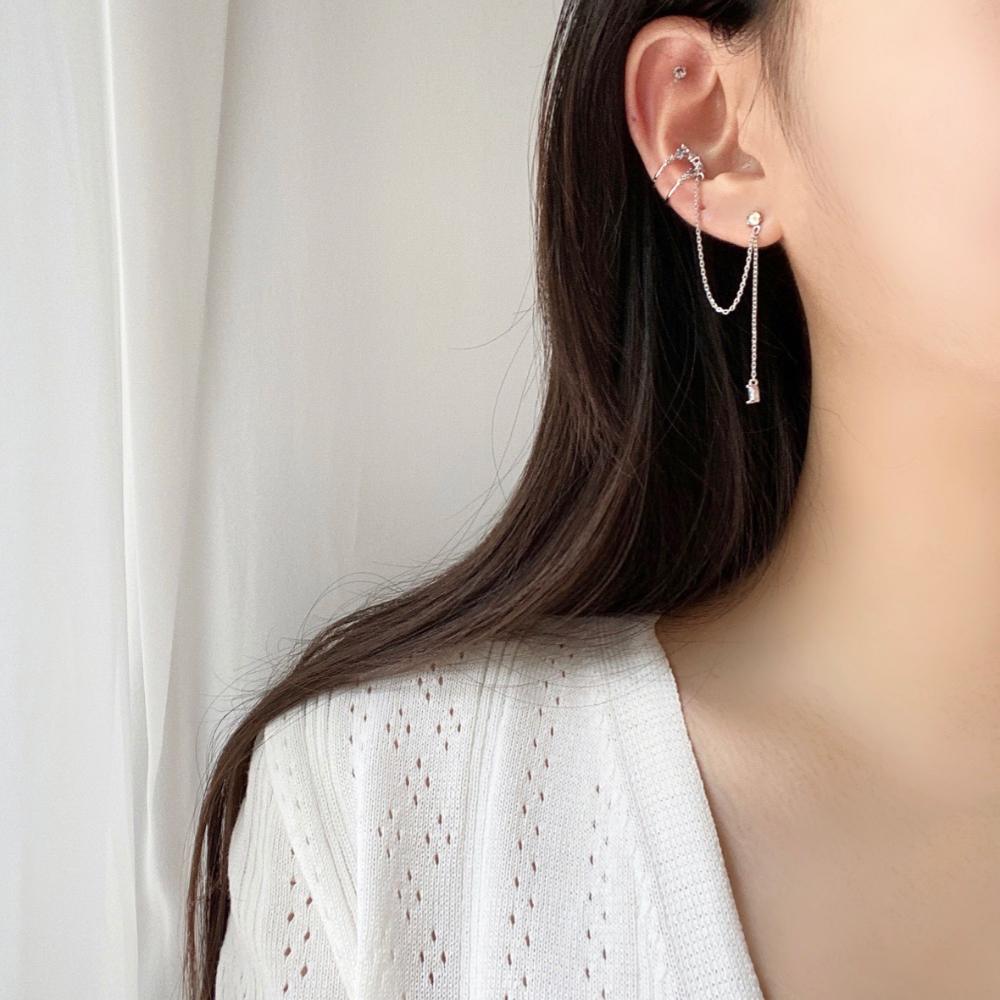 Leah Two ring ピアス・イヤーカフ Earrings bling moon 