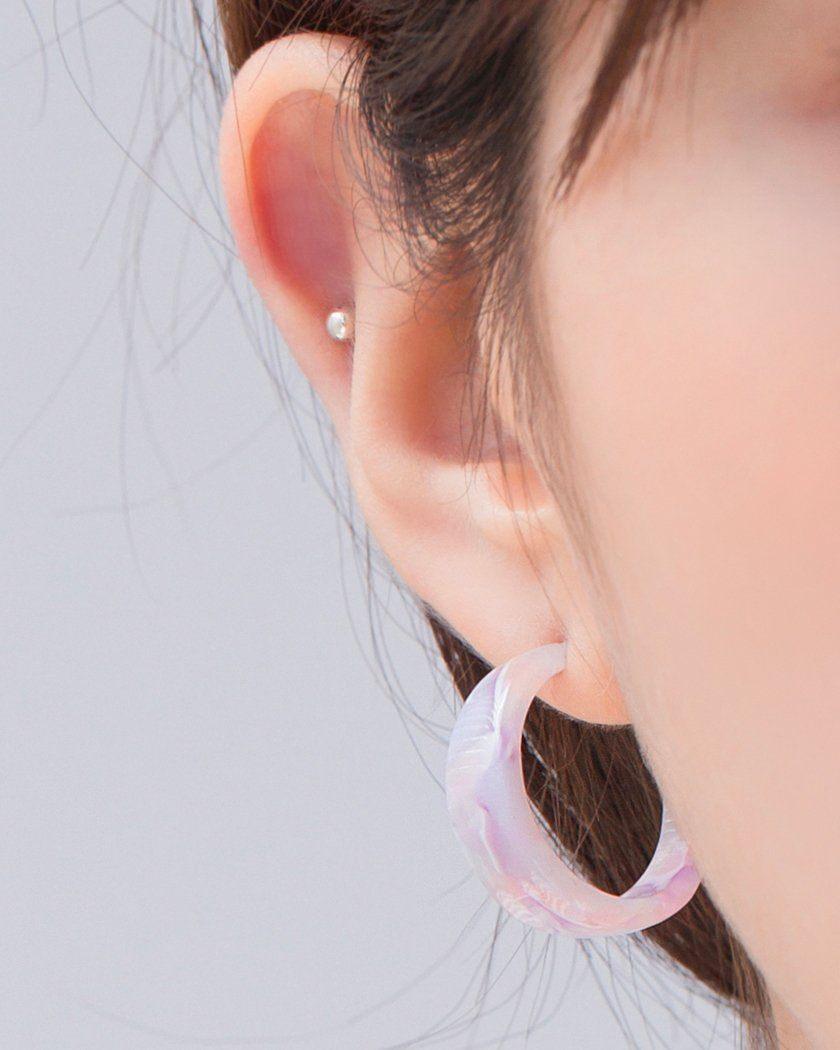 MARBLE & SIMPLE RING SET EARRING [4個セット] Earrings pink-rocket 