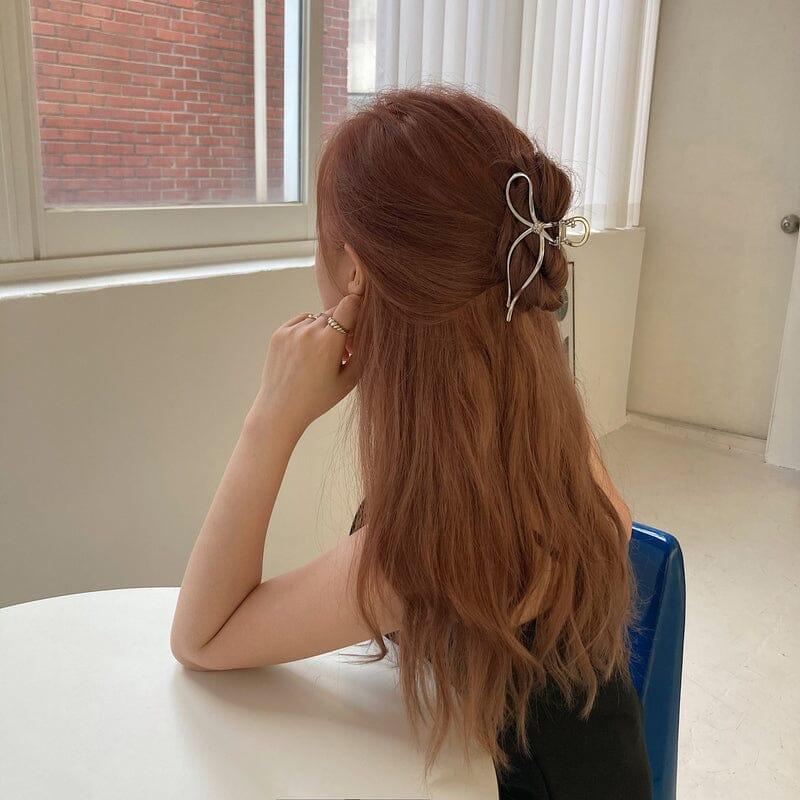 メタル リボン ヘアクリップ Hair younglong-seoul 
