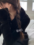 ミニ ベルベット リボン ヘアゴム&ヘアピン(10color/2type) Hair younglong-seoul 