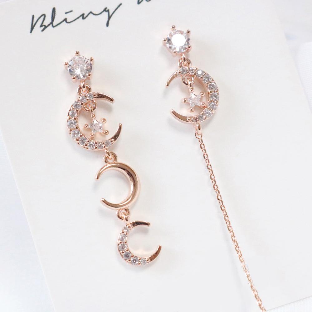 Mini DelLuna ピアス Earrings bling moon 