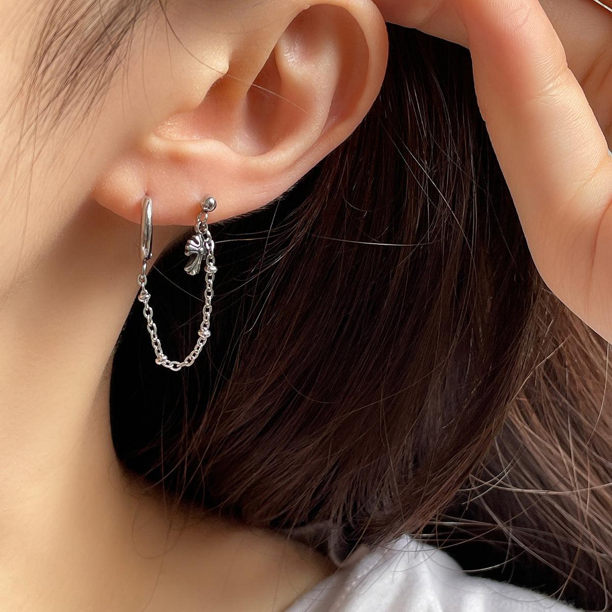 ミニ十字架チェーンピアス Piercing 10000won 