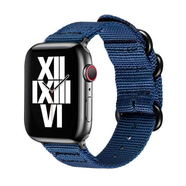 NATO バンド Apple Watch用 apple watch バンド givgiv 38mm/40mm Army blue 