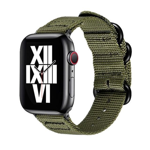 NATO バンド Apple Watch用 apple watch バンド givgiv 38mm/40mm Army green 