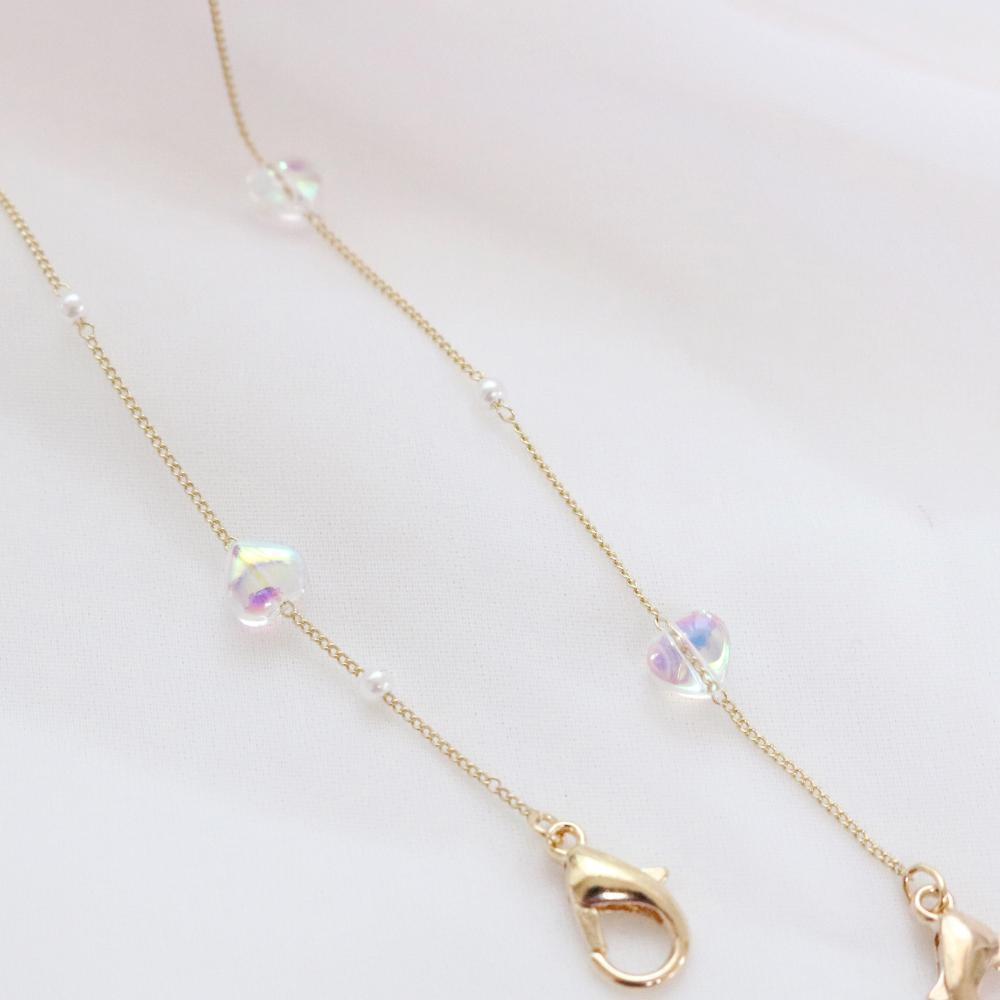 Opal Heart マスクストラップ necklace bling moon 