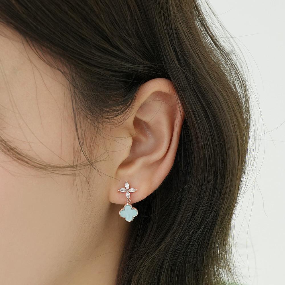 Pastel clover ピアス Earrings soo&soo 