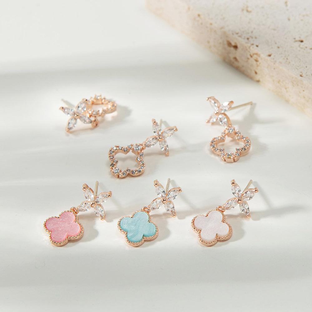 Pastel clover ピアス Earrings soo&soo 