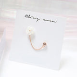 Pearl Flower Two-Ring ピアス Earrings bling moon 