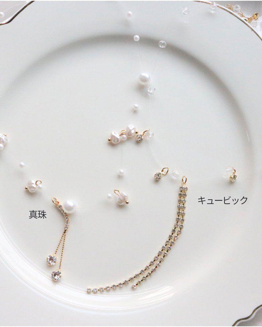 Pearl line choker 全2種 necklace bling moon 