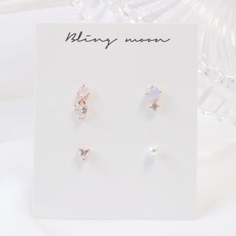 Pearl of Heart ピアス SET Earrings bling moon 