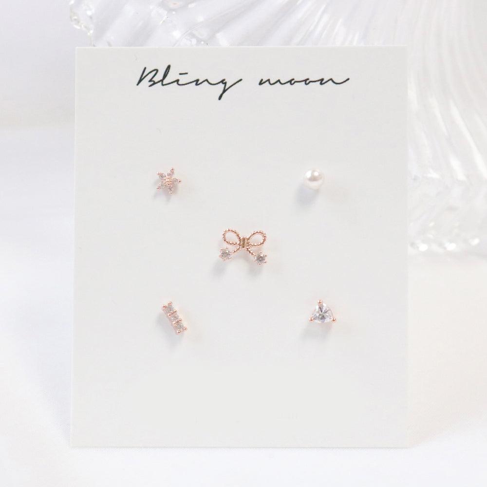 Pearl of Heart ピアス SET Earrings bling moon 