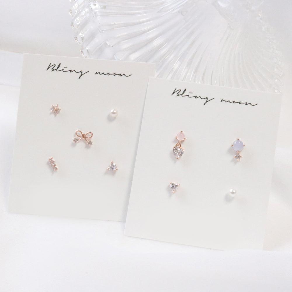 Pearl of Heart ピアス SET Earrings bling moon 