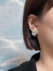 ピンク キュービック ハートピアス Earrings oh-kim 