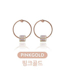 PRISM CUBE CIRCLE ピアス Earrings pink-rocket 