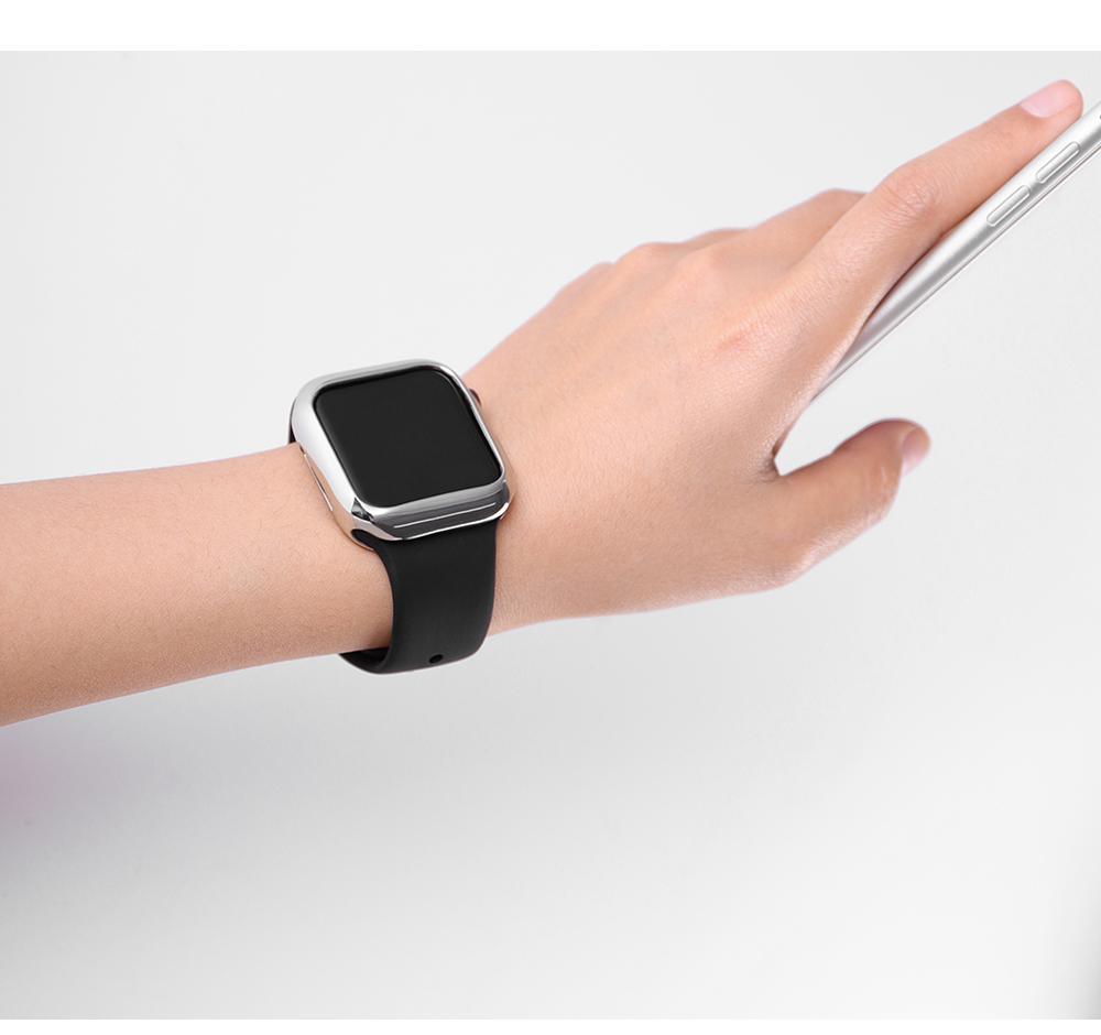 前面ガラス無し】Apple Watch 本体保護用 ハーフカバー TPU素材（単品
