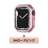 【前面ガラス無し】applewatch7専用_キュービック シングルライン 保護ケース apple watch バンド givgiv 06ローズピンク (1個) 41mm (Applewatch 7) 