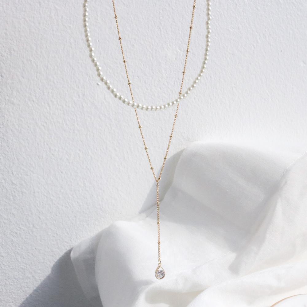 Raindrop Pearl ネックレス&チョーカー necklace bling moon 