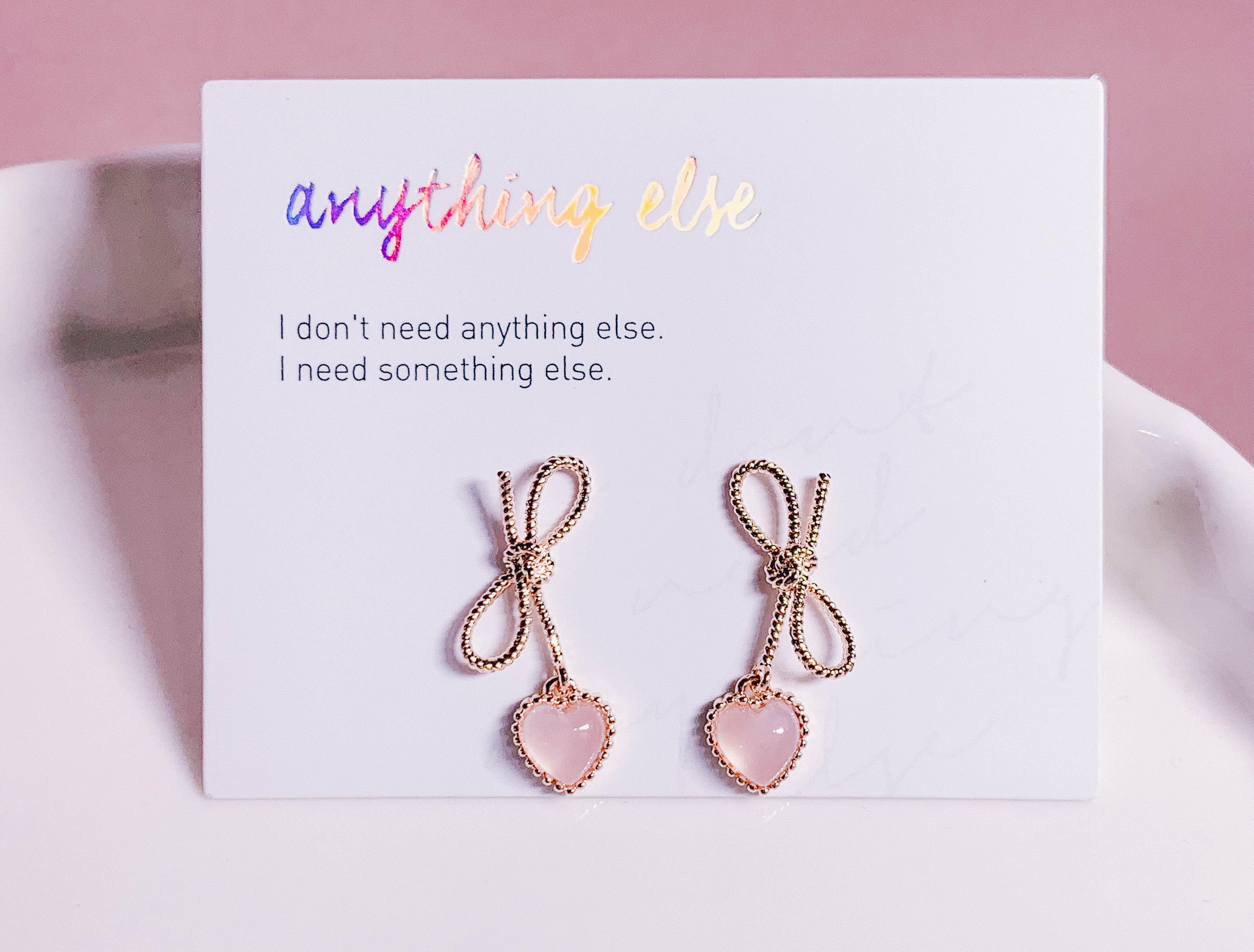 リボンココロハートピアス Earrings anything else 