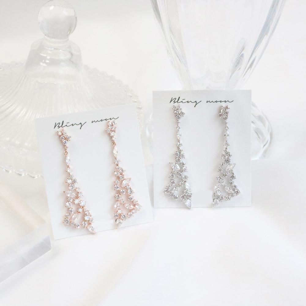 ロイヤル・クリスタル・ピアス Earrings bling moon 