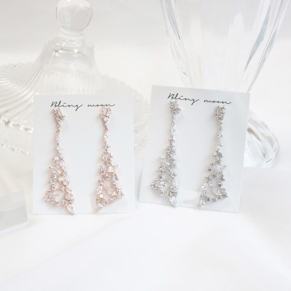 ロイヤル・クリスタル・ピアス Earrings bling moon 