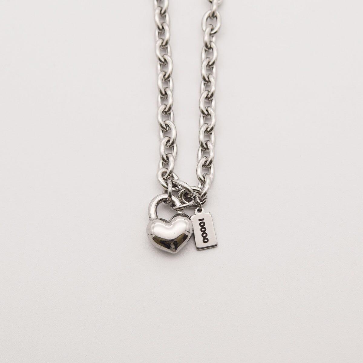 【Tiffany&Co.】ハートロックキー･ネックレス(K18･SV925)良品アクセサリー