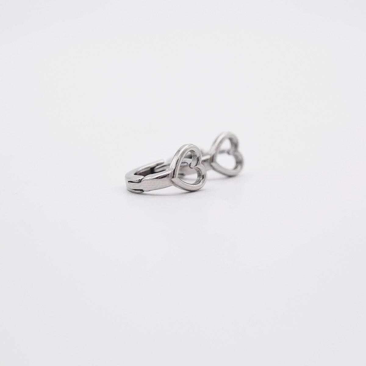 [サージカル]ハートラインリングピアス Earrings 10000won 