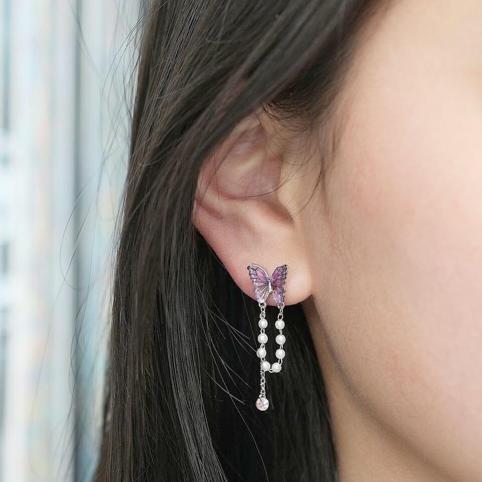 [サージカル]パープル蝶 パールドロップ ピアッシング Piercing SET ME UP♡ 