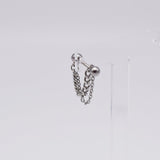 [サージカル]平たいチェーン 3ミリ 二列 ドロップ ピアッシング Piercing 10000won 
