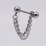 [サージカル]平たいチェーン 3ミリ 二列 ドロップ ピアッシング Piercing 10000won 