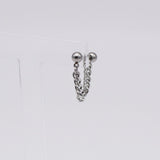 [サージカル]平たいチェーン 3ミリ 二列 ドロップ ピアッシング Piercing 10000won 