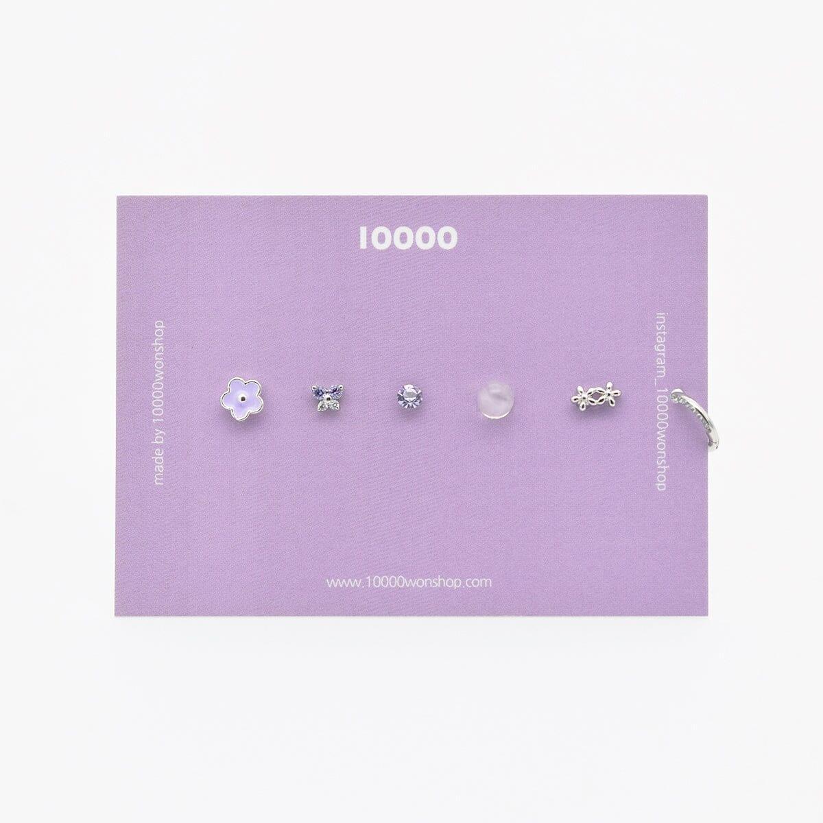 [サージカル]ラベンダー丸い花 ピアッシング[6セット] Piercing 10000won 