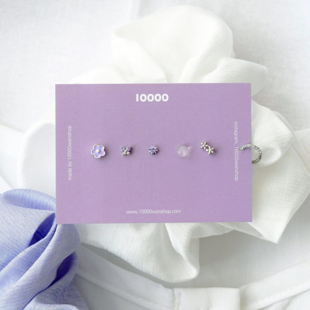 [サージカル]ラベンダー丸い花 ピアッシング[6セット] Piercing 10000won 