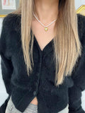 [サージカル]ラフ オーロラ ハート 真珠 ネックレス necklace younglong-seoul 