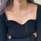 [サージカル]リボン タイ スネーク チェーンネックレス necklace younglong-seoul 