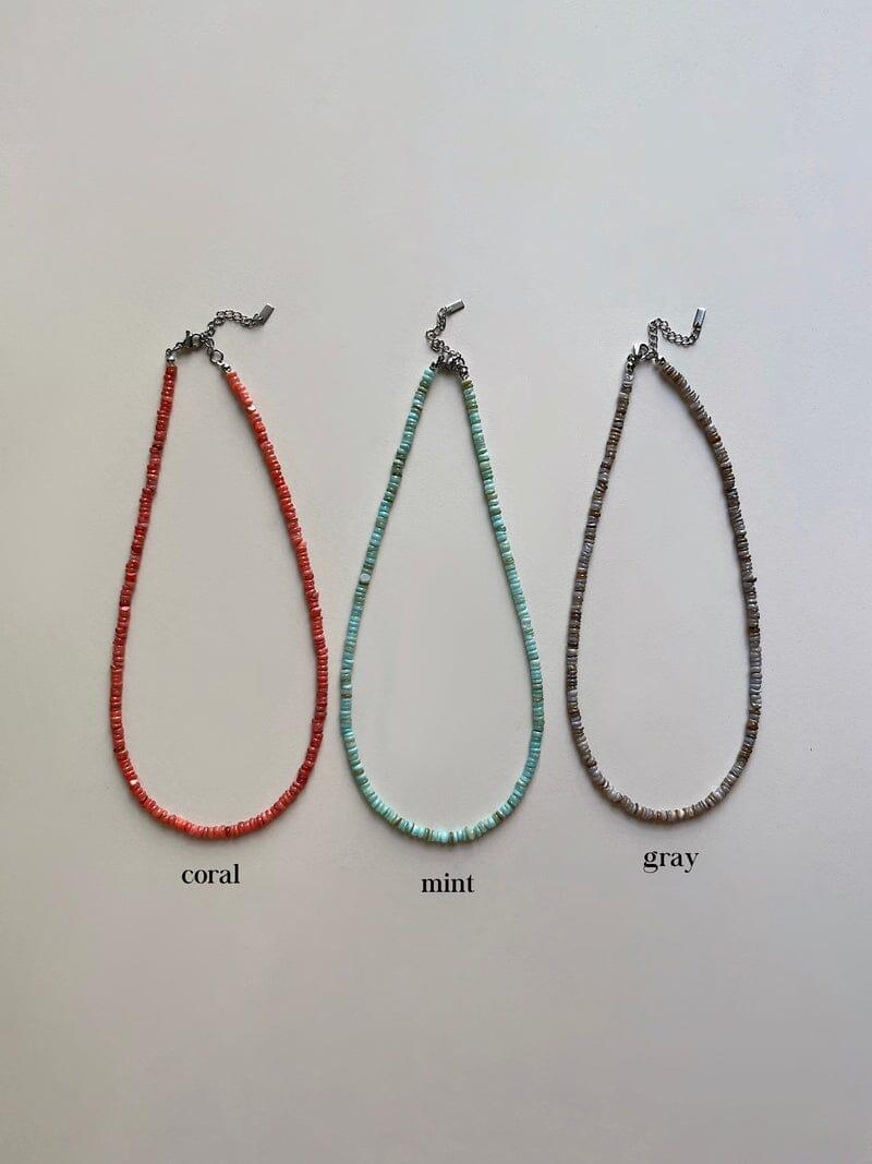 [サージカル]ソフトカラーマーブル 原石 ビーズネックレス (3Color) necklace younglong-seoul 