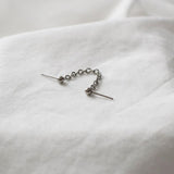 [サージカルスチール]チェーン連結ボールピアス Earrings 10000won 