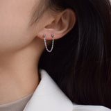 [サージカルスチール]チェーン連結ボールピアス Earrings 10000won 