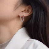 [サージカルスチール]チェーン連結ボールピアス Earrings 10000won 