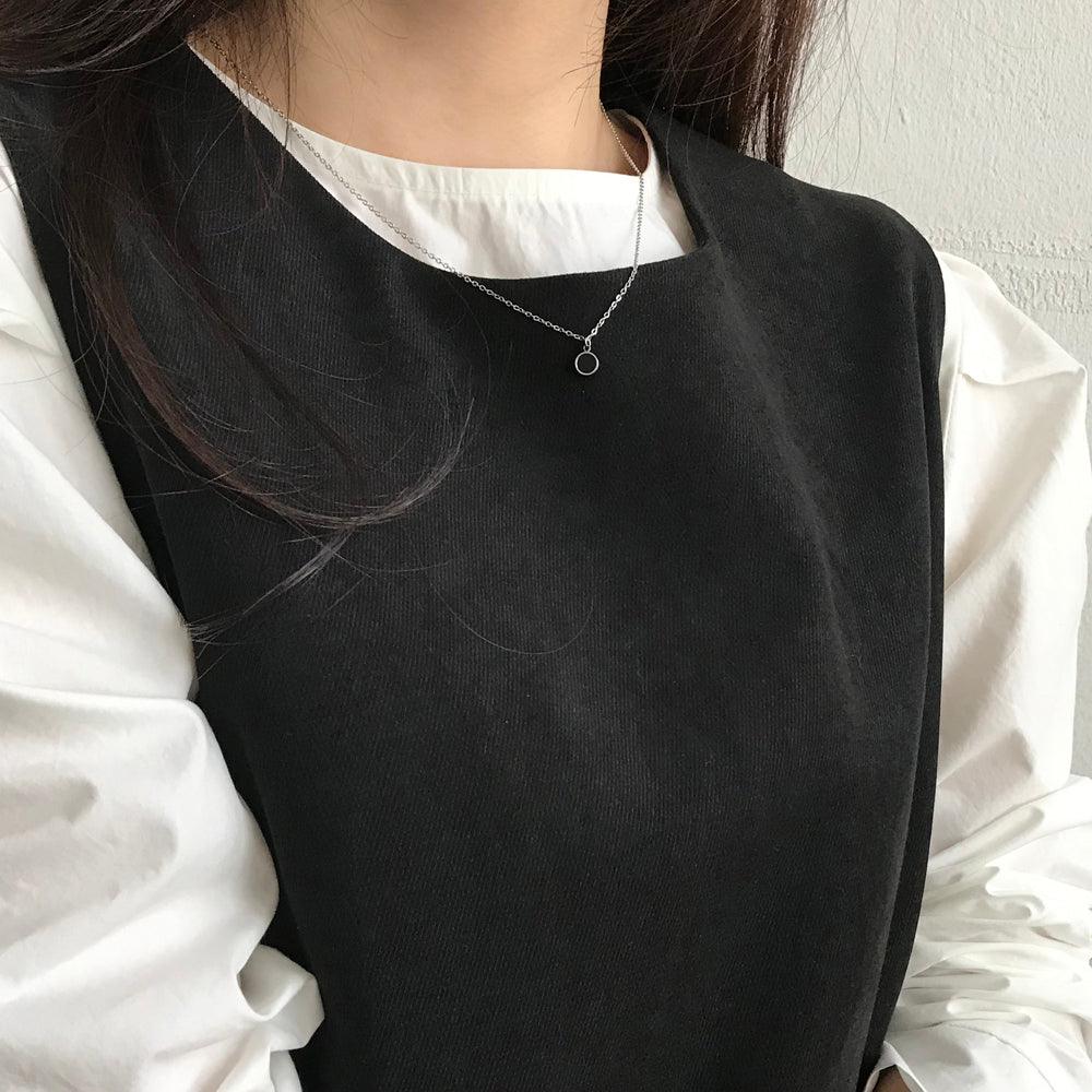[サージカルスチール]ミニオニキスネックレス necklace 10000won 