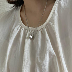 [サージカルスチール]レタリングハートネックレス necklace 10000won 