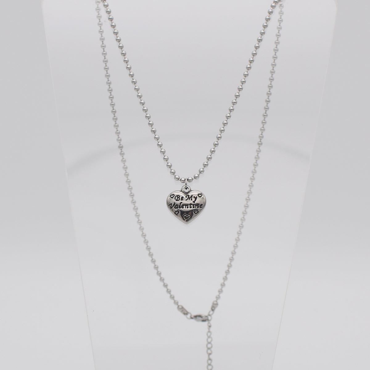 [サージカルスチール]レタリングハートネックレス necklace 10000won 