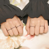 [サージカルスチール]シンプルレイヤードリング[5個セット] ring SET ME UP♡ 