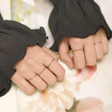 [サージカルスチール]シンプルレイヤードリング[5個セット] ring SET ME UP♡ 