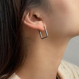[サージカルスチール]スクエアリングピアス Earrings 10000won 