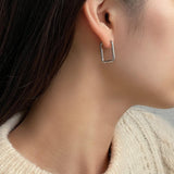 [サージカルスチール]スクエアリングピアス Earrings 10000won 